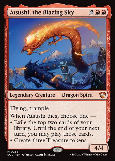 Atsushi, the Blazing Sky - Commander: Secrets of Strixhaven
