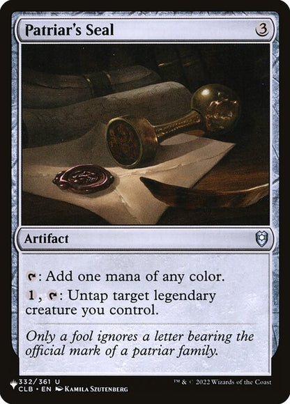 Patriar's Seal - The List Reprints