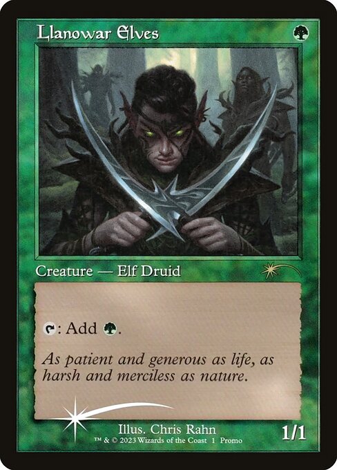Llanowar Elves (Retro Frame) (Foil) - Media Promos