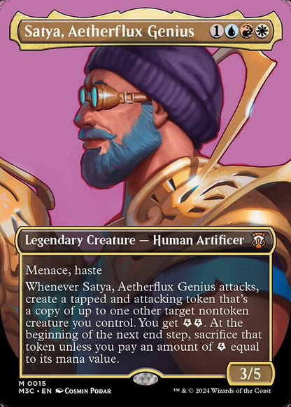 Satya, Aetherflux Genius (Borderless) - Commander: Modern Horizons 3