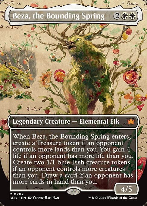 Beza, the Bounding Spring (Borderless) (Foil) - Bloomburrow