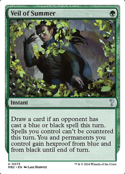 Veil of Summer (White Border) - Mystery Booster 2