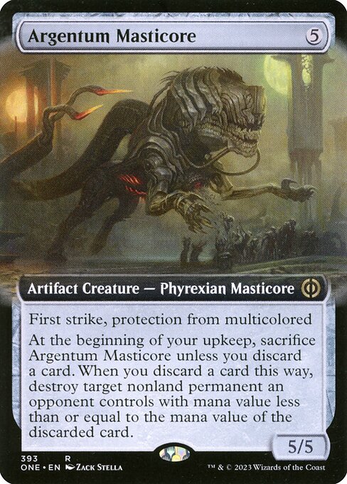 Argentum Masticore (Extended Art) - Phyrexia: All Will Be One