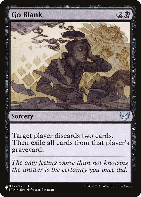 Go Blank - The List Reprints