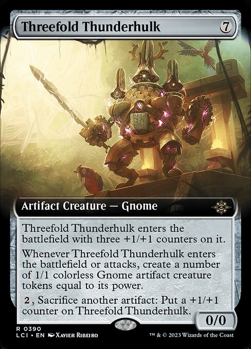 Threefold Thunderhulk (Extended Art) - The Lost Caverns of Ixalan
