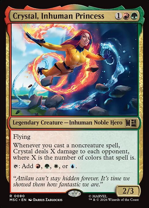 Crystal, Inhuman Princess (Surge Foil) - Commander: Marvel Super Heroes