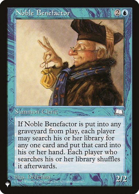 Noble Benefactor - The List Reprints