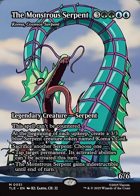The Monstrous Serpent - Koma, Cosmos Serpent (Borderless) - Avatar: The Last Airbender: Eternal-Legal