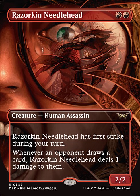 Razorkin Needlehead (Borderless) - Duskmourn: House of Horror