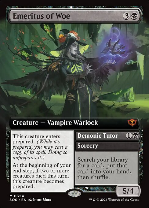 Emeritus of Woe (Extended Art) (Foil) - Secrets of Strixhaven