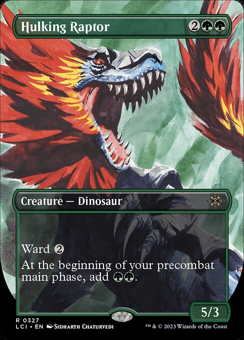 Hulking Raptor (Borderless) - The Lost Caverns of Ixalan
