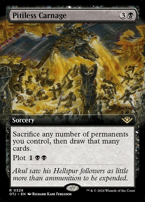 Pitiless Carnage (Extended Art) (Foil) - Outlaws of Thunder Junction
