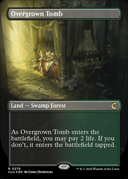 Overgrown Tomb (Borderless) - Ravnica: Clue Edition