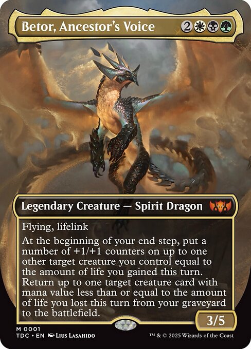 Betor, Ancestor's Voice (Borderless) (Foil) - Commander: Tarkir: Dragonstorm