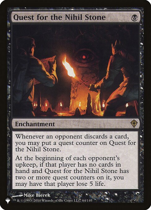 Quest for the Nihil Stone - The List Reprints