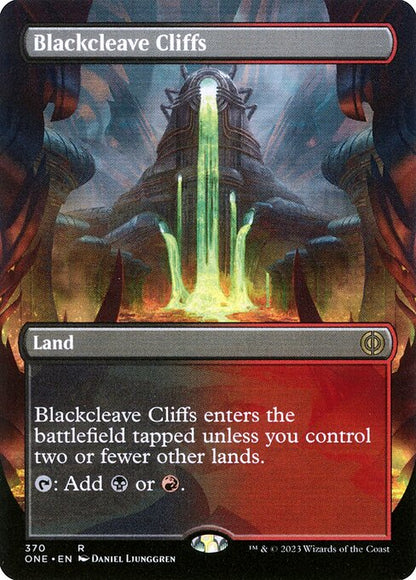 Blackcleave Cliffs (Borderless) - Phyrexia: All Will Be One