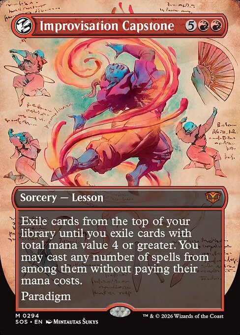 Improvisation Capstone (Borderless) (Foil) - Secrets of Strixhaven