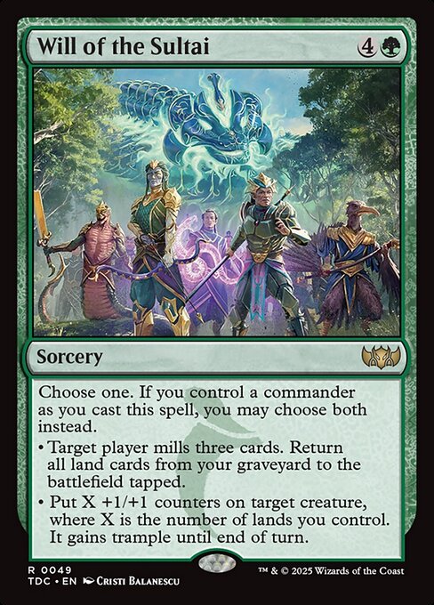 Will of the Sultai - Commander: Tarkir: Dragonstorm