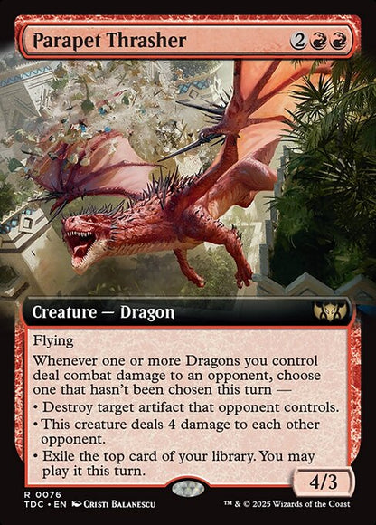 Parapet Thrasher (Extended Art) - Commander: Tarkir: Dragonstorm