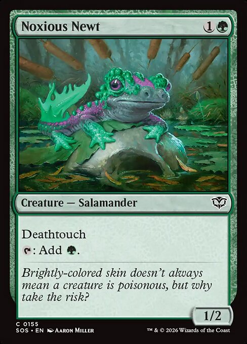 Noxious Newt (Foil) - Secrets of Strixhaven
