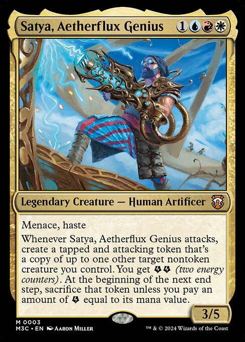 Satya, Aetherflux Genius (Foil) - Commander: Modern Horizons 3