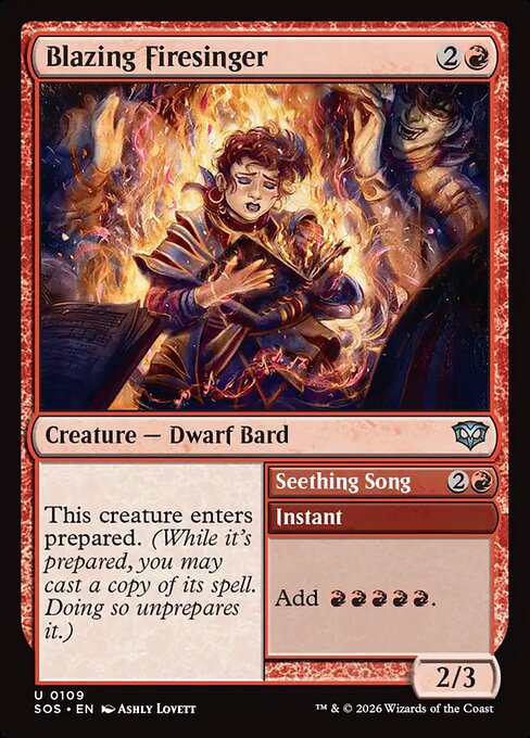 Blazing Firesinger (Foil) - Secrets of Strixhaven