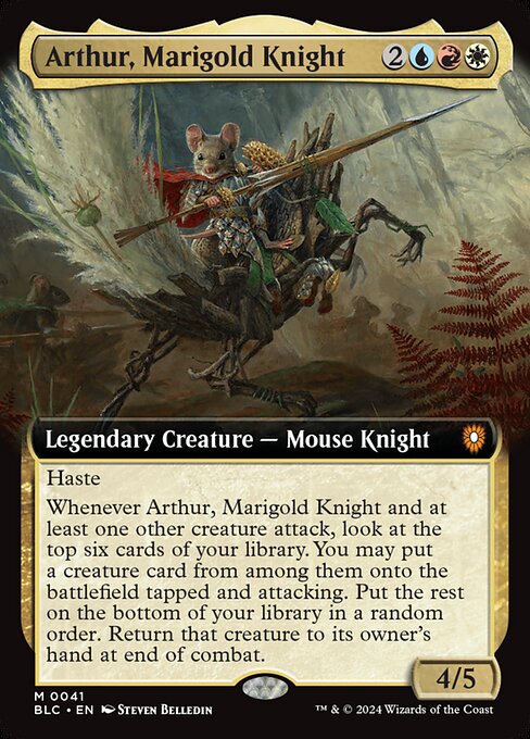 Arthur, Marigold Knight (Extended Art) - Commander: Bloomburrow