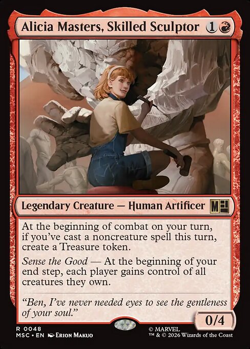 Alicia Masters, Skilled Sculptor (Surge Foil) - Commander: Marvel Super Heroes