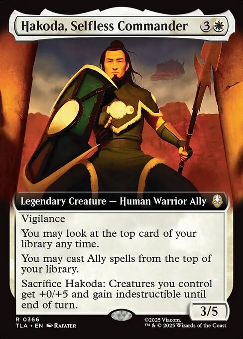 Hakoda, Selfless Commander (Extended Art) (Foil) - Avatar: The Last Airbender