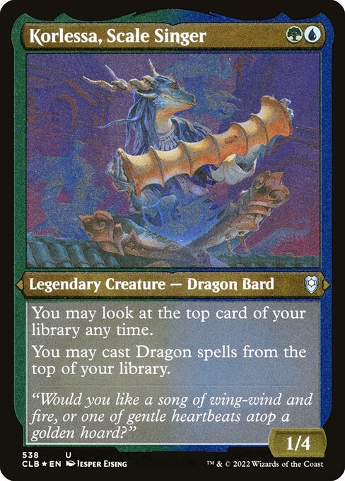 Korlessa, Scale Singer (Foil Etched) - Commander Legends: Battle for Baldur's Gate