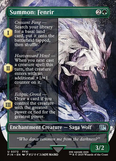 Summon: Fenrir (Borderless) (Foil) - FINAL FANTASY