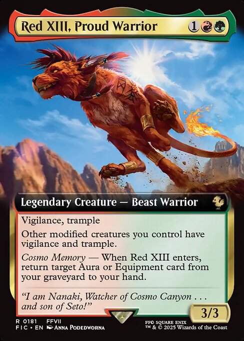 Red XIII, Proud Warrior (Extended Art) - Commander: FINAL FANTASY