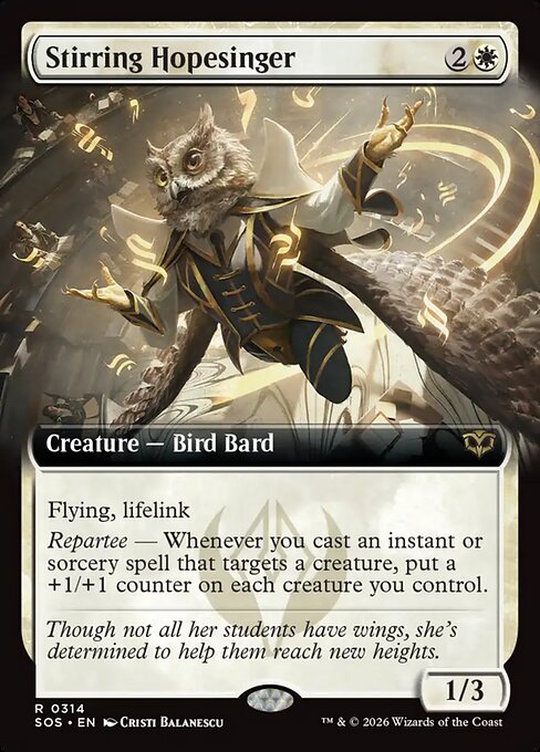 Stirring Hopesinger (Extended Art) (Foil) - Secrets of Strixhaven