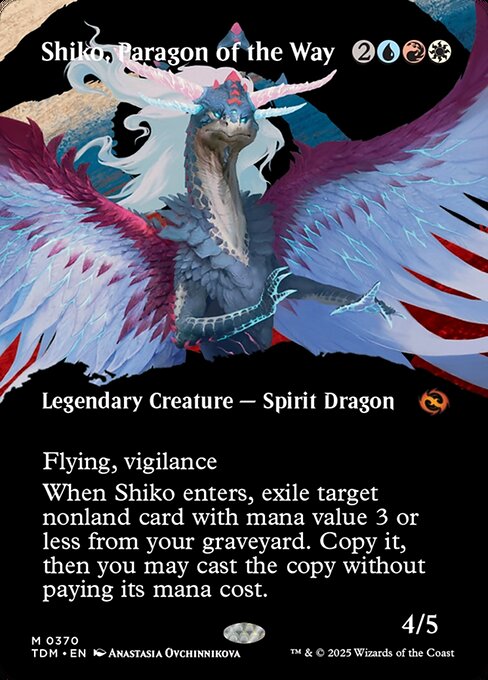 Shiko, Paragon of the Way (Borderless) - Tarkir: Dragonstorm