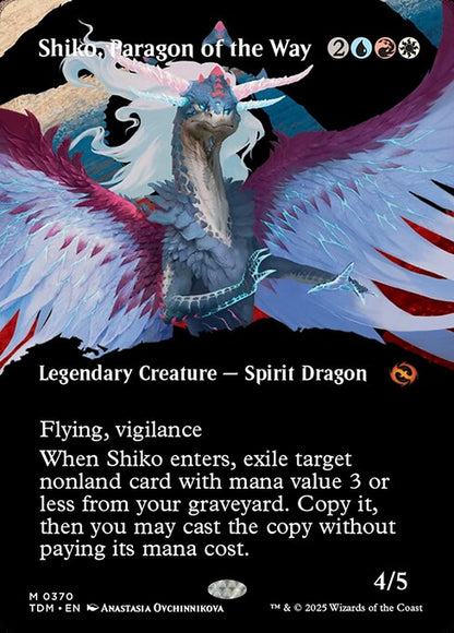 Shiko, Paragon of the Way (Borderless) - Tarkir: Dragonstorm