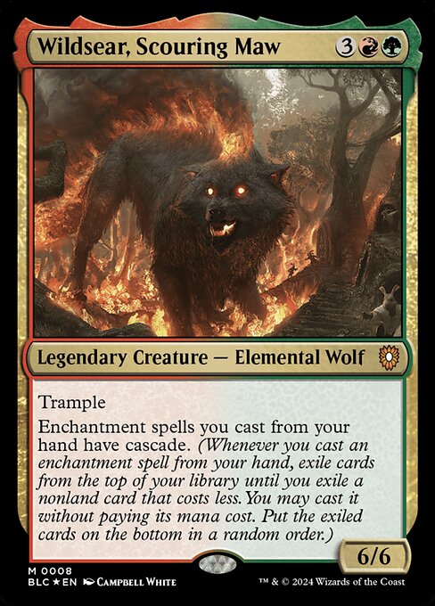 Wildsear, Scouring Maw (Extended Art) - Commander: Bloomburrow
