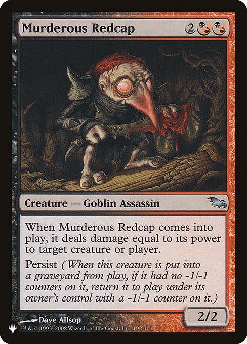 Murderous Redcap - The List Reprints