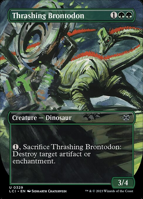 Thrashing Brontodon (Borderless) - The Lost Caverns of Ixalan