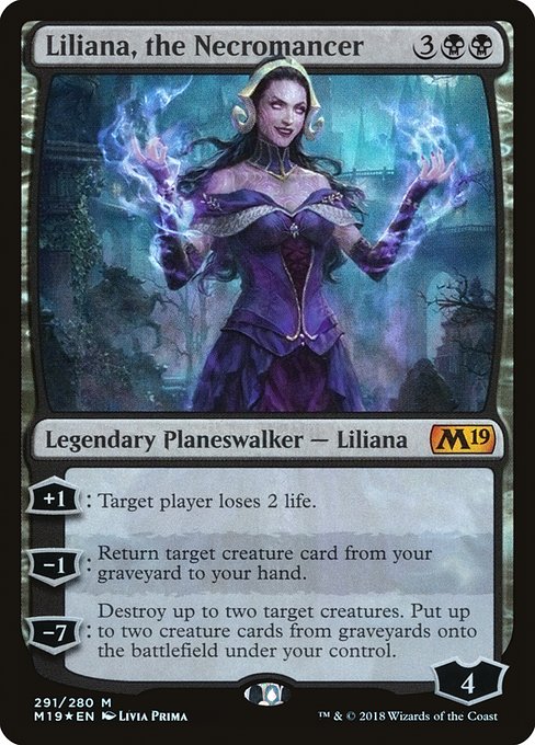 Liliana, the Necromancer (Foil) - Core Set 2019