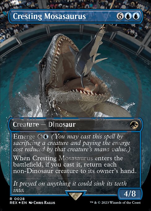 Cresting Mosasaurus (Borderless) - Universes Beyond: Jurassic World Collection