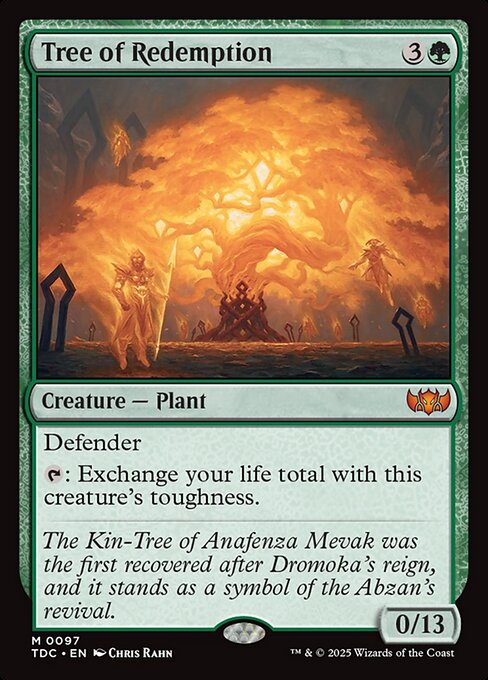 Tree of Redemption - Commander: Tarkir: Dragonstorm