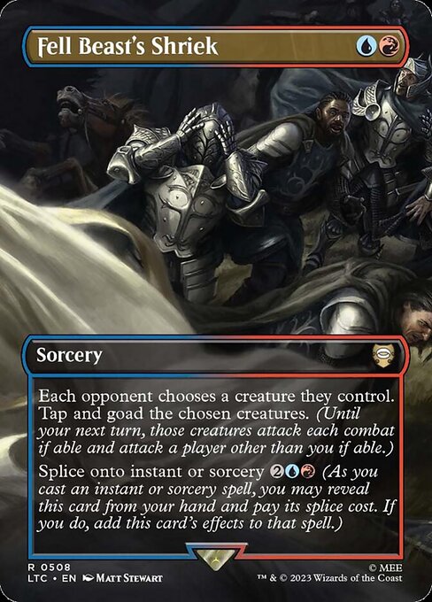 Fell Beast's Shriek (Borderless) - Commander: The Lord of the Rings: Tales of Middle-earth