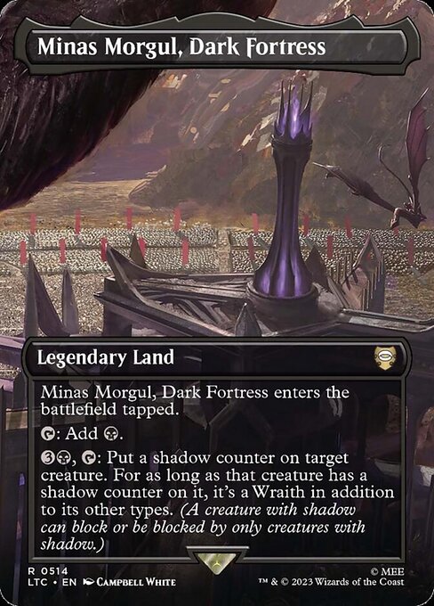 Minas Morgul, Dark Fortress (Borderless) - Commander: The Lord of the Rings: Tales of Middle-earth