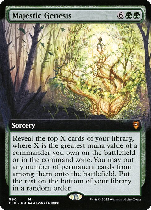 Majestic Genesis (Extended Art) - Commander Legends: Battle for Baldur's Gate