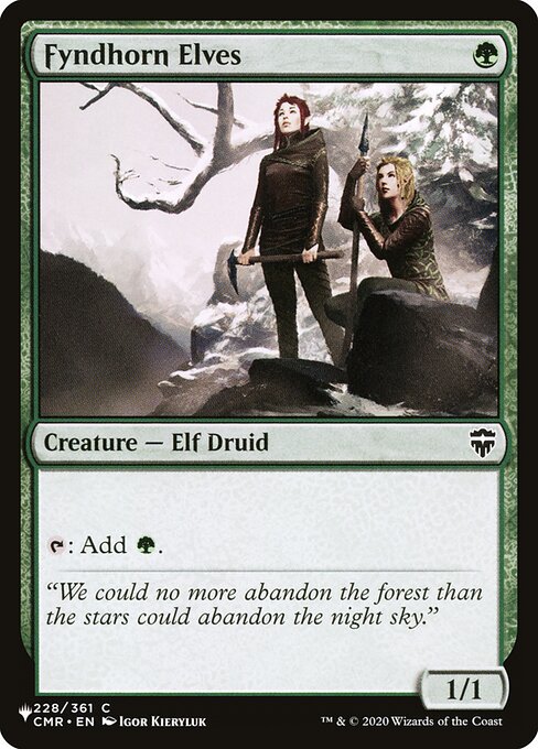 Fyndhorn Elves - The List Reprints