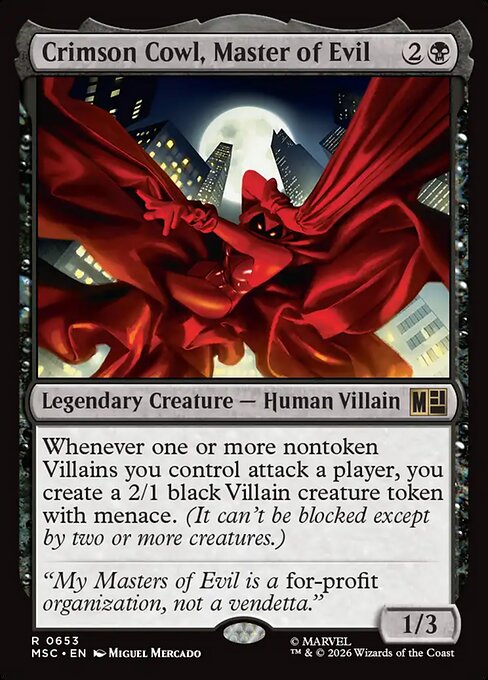 Crimson Cowl, Master of Evil - Commander: Marvel Super Heroes