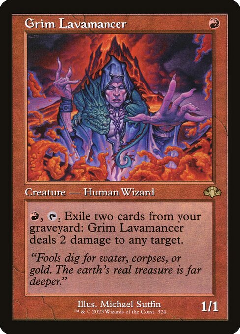 Grim Lavamancer (Retro Frame) (Foil) - Dominaria Remastered