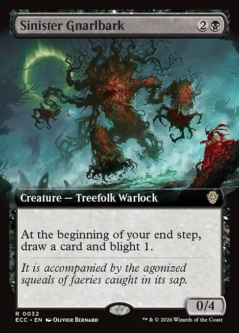 Sinister Gnarlbark (Extended Art) - Commander: Lorwyn Eclipsed