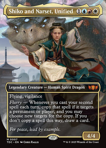 Shiko and Narset, Unified (Borderless) - Commander: Tarkir: Dragonstorm