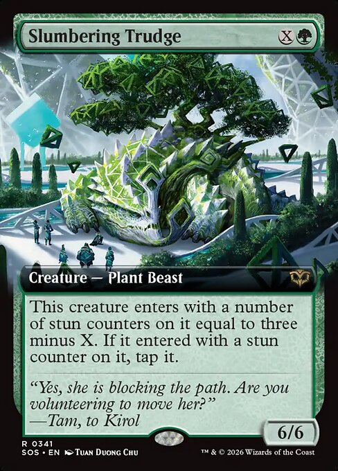 Slumbering Trudge (Extended Art) (Foil) - Secrets of Strixhaven
